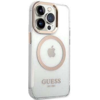 Guess GUHMP15LHTRMD Metal Outline Magsafe Защитный чехол для iPhone 15 Pro 6.1