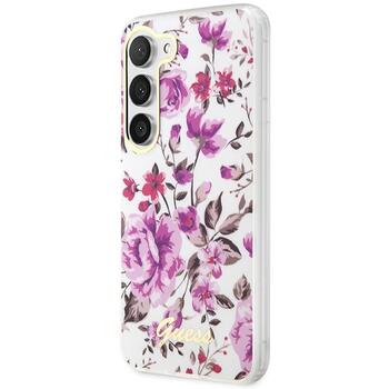Guess GUHCS23MHCFWST Flower Collection Защитный чехол для Samsung Galaxy S23+ S916 / белый (GUHCS23MHCFWST)