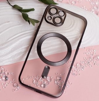 Mocco Color Chrome MagSafe Защитный Чехол для Apple iPhone 15 (MC-CHMG-IPH15-BK)