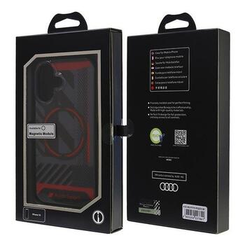 Audi IML Sport MagSafe Защитный Чехол для Apple iPhone 16 (AUS-IMLMIP16-RSQ/D2-BK)