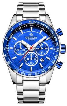 Giewont Vīriešu pulkstenis Chronograph Sapphire / sudraba/zils (GW9140-B3)