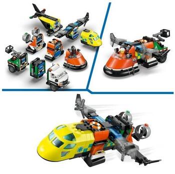 LEGO CITY 60505 Airplane, Service Truck and Hovercraft Remix Konstruktors (60505)