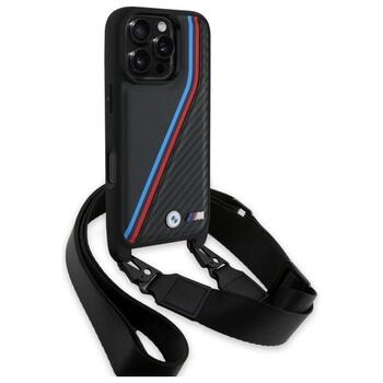 BMW M Edition Carbon Tricolor Lines Защитный Чехол для Apple iPhone 16 Pro Max (BMHCP16X23PSVTK)