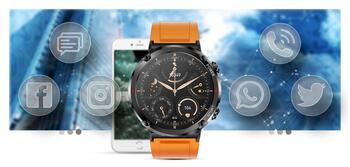 Gravity GT21-2 Смарт-часы с оранжевым силиконовым ремешком (GT21-2)