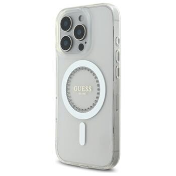Guess GUHMP16XPFTDTEH IML Rhinestones MagSafe Aizsargapvalks priekš iPhone 16 Pro Max 6.9