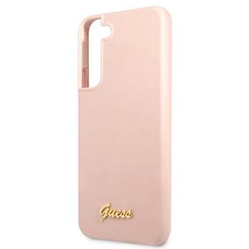 Guess GUHCS22MLSLMGPP Hardcase Silicone Script Metal Logo Защитный чехол для Samsung Galaxy S22+ S906 / розовый (GUHCS22MLSLMGPP)