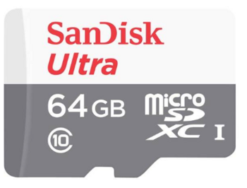 SanDisk Ultra Light microSDHC Карта Памяти 100MB / 64GB (SDSQUNR-064G-GN3MA)