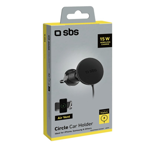 SBS TESUPPMAG15WVENT Держатель для смартфона с беспроводной зарядкой (TESUPPMAG15WVENT)