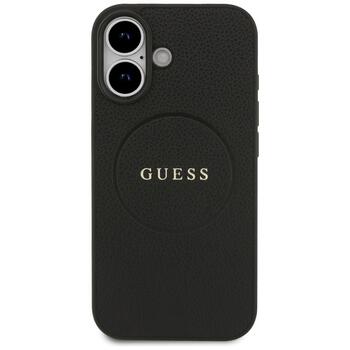 Guess Grained Ring MagSafe Защитный чехол для iPhone 17 / чёрный (GUHMP17SPGHSMMK)
