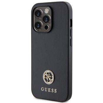 Guess Strass Metal Logo Back Case Защитный Чехол для Apple iPhone 15 Pro (GUHCP15LPS4DGPK)