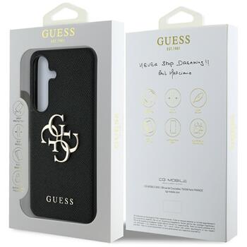 Guess Grained Big 4G Logo Small Classic Logo Aizsargapvalks priekš Samsung Galaxy S25 Ultra (GUHCS25SPGT4MBK)