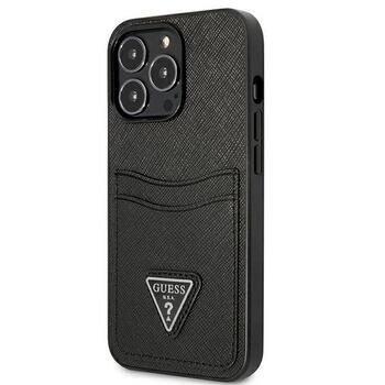 Guess GUHCP13LPSATPK Hardcase Saffiano Triangle Logo Cardslot Защитный чехол для iPhone 13 Pro / 13 6,1
