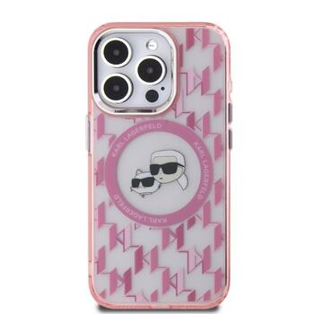 Karl Lagerfeld KLHMP15XHMCKMHP IML Monogram Karl&Choupette Head Aizsargapvalks priekš iPhone 15 Pro Max 6.7