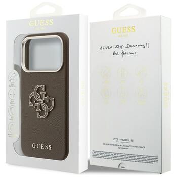 Guess FW Resin Logo Case Aizsargapvalks priekš iPhone 17 Pro / brūns (GUHCP17L5PS4RGGW)