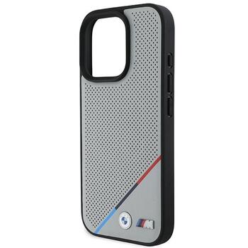BMW M Perforated Tricolor Line MagSafe Защитный Чехол для Apple iPhone 16 Pro (BMHMP16L23PUPDG)