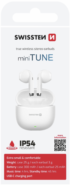 Swissten TWS Mini TUNE Bluetooth Стерео Гарнитура с Микрофоном Розовая (51107099)