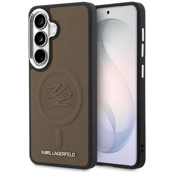 Case Karl Lagerfeld Embossed Ring Initials MagSafe Защитный чехол для Samsung Galaxy S26 Plus / коричневый (KLHMS26MPGFKLRDW)