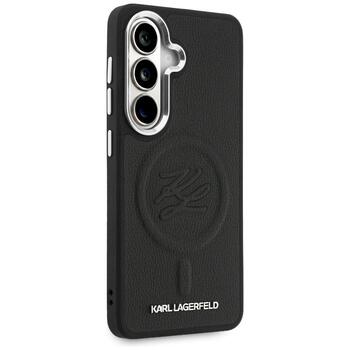 Case Karl Lagerfeld Embossed Ring Initials MagSafe Aizsargapvalks priekš Samsung Galaxy S26 Plus / melns (KLHMS26MPGFKLRDK)