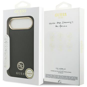 Case Guess Grained Strass Logo MagSafe Защитный чехол для iPhone Air / чёрный (GUHMP17MPGCRMDEK)