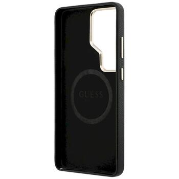 Guess Rhinestone Round Logo MagSafe Защитный чехол для Samsung Galaxy S26 Ultra / чёрный (GUHMS26LPGCRMDEK)