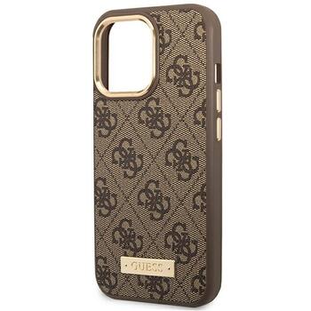 Guess GUHMP14LU4GPRW Hardcase 4G Logo Plate MagSafe Защитный чехол для iPhone 14 Pro 6,1