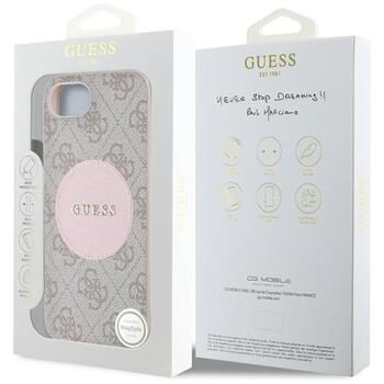Guess 4G Circle Classic Logo MagSafe Защитный чехол для iPhone 16e / 17e / розовый (GUHMPSE4P4PGRSGP)