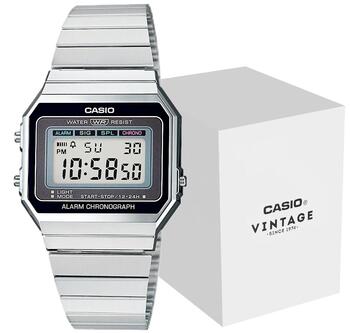CASIO A700WE-1AEF Unisex pulkstenis / Sudraba (A700WE-1AEF)