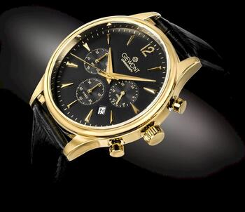 Giewont Chronograph Sapphire Vīriešu pulkstenis / melni zeltains (GW6310-A4)