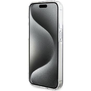 Guess GUHCP15LH4PSEGK Hardcase IML 4G Gold Stripe Aizsargapvalks priekš iPhone 15 Pro 6.1