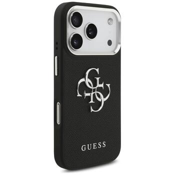 Case Guess Grained Big 4G Classic Logo Защитный чехол для iPhone 17 Pro / чёрный (GUHCP17LPG4SMCEK)