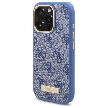 Guess GUHMP16LU4GPRB Hardcase 4G Logo Plate MagSafe Aizsargapvalks priekš iPhone 16 Pro 6.3