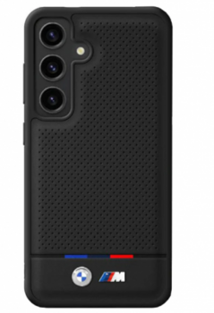 BMW Leather Tricolor Stripe with MagSafe Чехол для Samsung Galaxy S25 (BMHMS25S24PUHOTK)