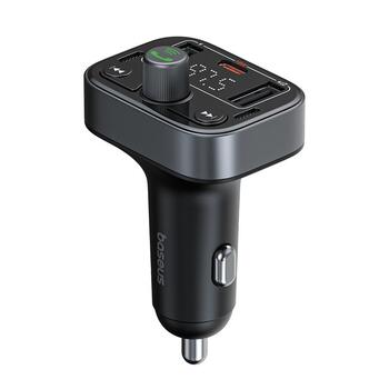 Baseus S-09 Auto FM Raidītājs Bluetooth 5.3 / 2x USB + USB-C (C10762200113-00)