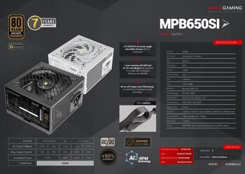 Mars Gaming MPB650SI Barošanas Bloks ATX 650W (MPB650SI)
