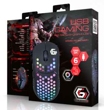Gembird RX400 Backlighted Datorpele USB / RGB (MUSG-RAGNAR-RX400)