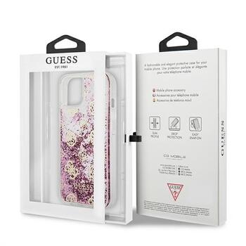 Guess GUHCP13SLGPEPI Peony Liquid Glitter Aizsargapvalks priekš iPhone 13 mini 5,4
