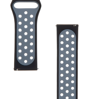 Tactical 267 Double Silicone Band Ремешок для часов 22mm / чёрный/серый (TA-2445872)