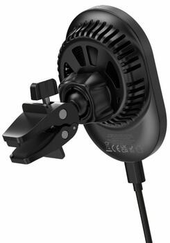 Swissten Magnetic Auto Turētājs MagRide ar Bezvadu Uzlādi Qi2 15W (MagSafe compatible) (65010612)