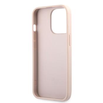 Guess PU 4G Metal Logo Case Aizsargapvalks priekš iPhone 13 Pro / rozā (GUHCP13L4GMGPI)