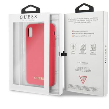 Guess GUHCPXLSGLRE Silicone Hardcase Aizsargapvalks priekš iPhone X/Xs / sarkans (GUHCPXLSGLRE)