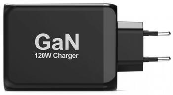 GaN Port Power Delivery and Quick Charge 120W USB-C & USB-A Lādētājs (900107-EU)