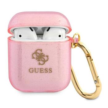 Guess GUA2UCG4GP AirPods cover Glitter Collection Защитный чехол для AirPods / розовый (GUA2UCG4GP)