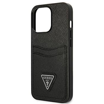 Guess GUHCP13LPSATPK Hardcase Saffiano Triangle Logo Cardslot Защитный чехол для iPhone 13 Pro / 13 6,1