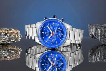 Giewont Vīriešu pulkstenis Chronograph Sapphire / sudraba/zils (GW9140-B3)
