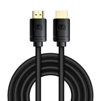 Baseus High Definition Series HDMI 2.1 kabelis 8K 60Hz 3D HDR 48Gbps 3m / melns (CAKGQ-L01)