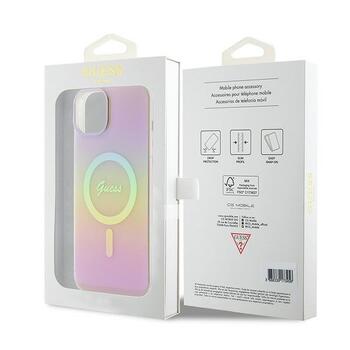 Guess IML Iridescent MagSafe Back Case Защитный Чехол для Apple iPhone 15 Plus (GUHMP15MHITSP)