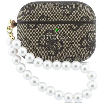 Case Guess 4G Pearl Strap Защитный чехол для AirPods Pro 3 / коричневый (GUAP3P4E4PSW)