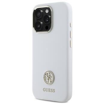Guess GUHCP16LM4DGPH Silicone Logo Strass 4G Защитный чехол для iPhone 16 Pro 6.3