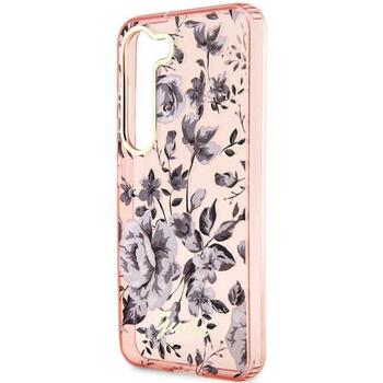 Guess GUHCS23MHCFWSP Flower Collection Защитный чехол для Samsung Galaxy S23+ S916 / розовый (GUHCS23MHCFWSP)