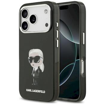 Karl Lagerfeld IML Aquarelle Karl & Logo MagSafe Case Защитный чехол для iPhone 17 Pro / чёрный (KLHMP17LHMKIAQOK)